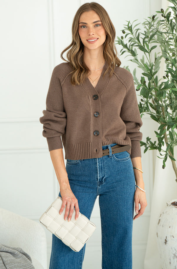 MONTEREY CONTRAST KNIT CARDIGAN