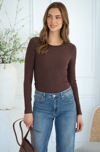 SAGAN RIB CREWNECK TOP-BR