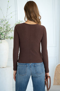 SAGAN RIB CREWNECK TOP-BR