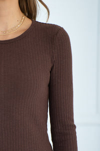 SAGAN RIB CREWNECK TOP-BR