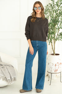 GRIGIO BUTTON SIDE SWEATER