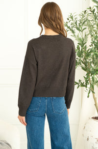 GRIGIO BUTTON SIDE SWEATER