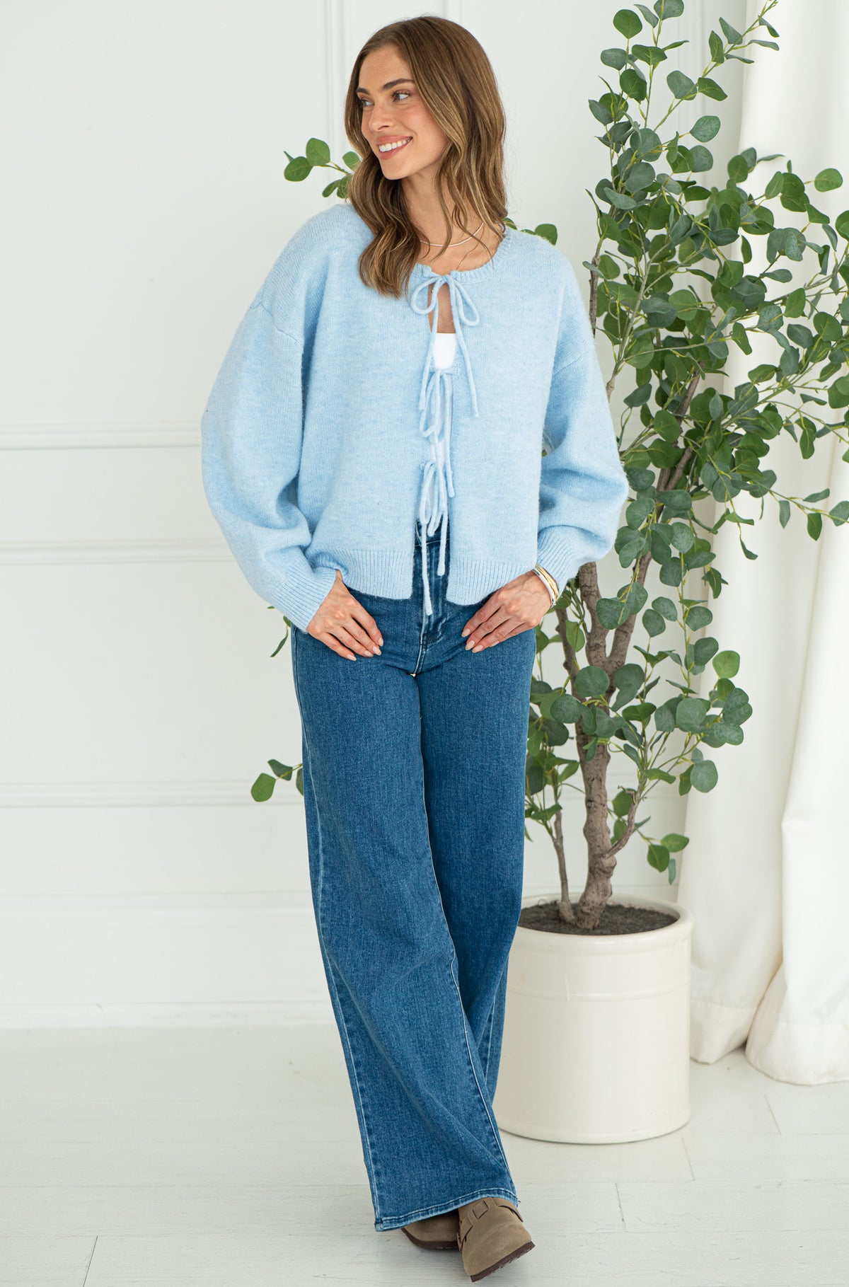 TEENA TIE FRONT SWEATER