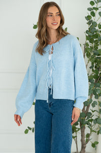 TEENA TIE FRONT SWEATER