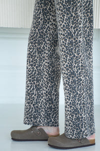 MAVERICK LEOPARD STRAIGHT LEG JEANS