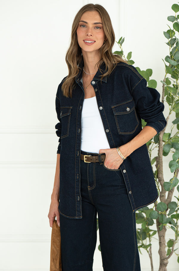 ZAYN STRETCH DENIM SHIRT