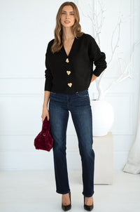 HEART BUTTON CARDIGAN