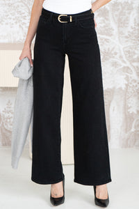 CLICK WIDE LEG JEANS-BK