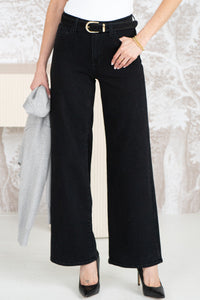 CLICK WIDE LEG JEANS-BK