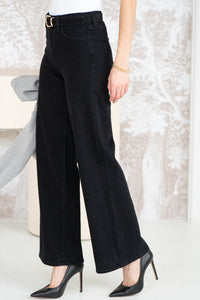 CLICK WIDE LEG JEANS-BK