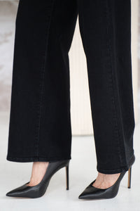 CLICK WIDE LEG JEANS-BK