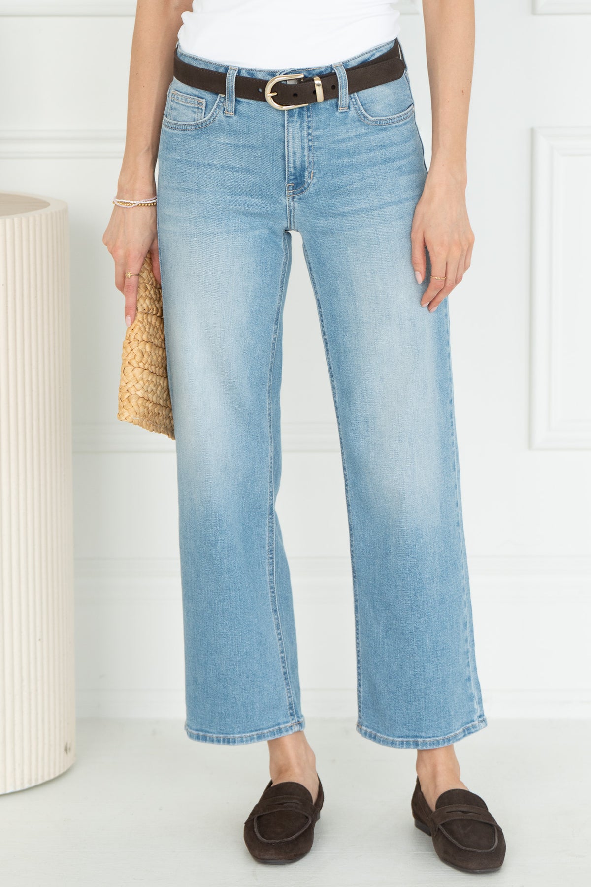 TOREY WIDE LEG JEANS-LB