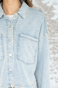 ALL DAY KNIT CROPPED DENIM JACKET-WI