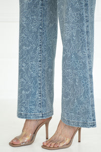 OLIVIA WIDE LEG FLORAL JEANS