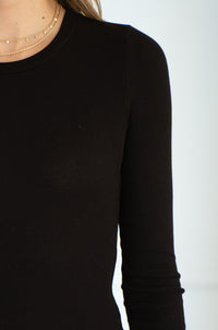 JADA COTTON MODAL L/S TEE-BK