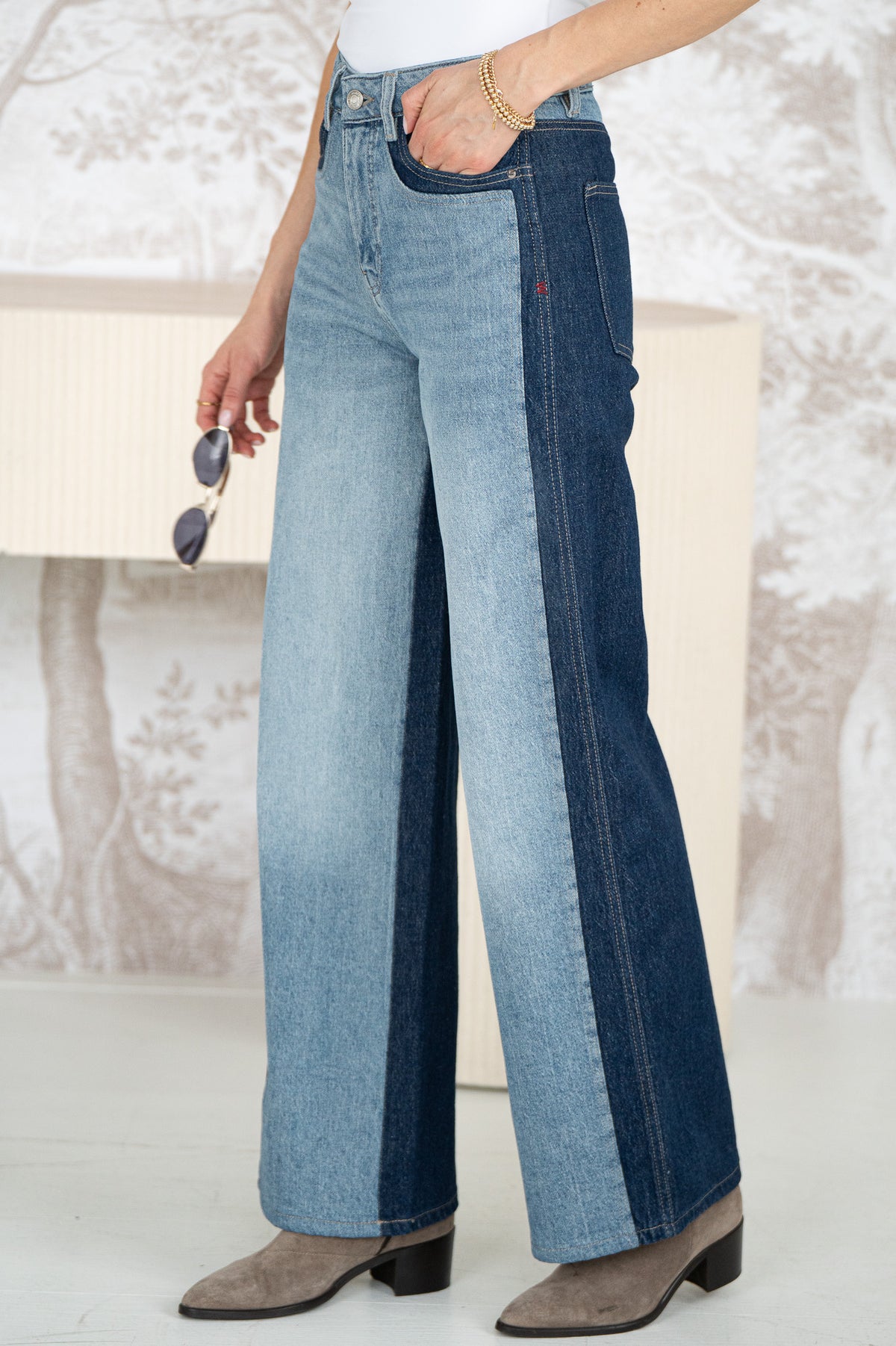 ALL MIXED UP WIDE LEG JEANS