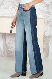 ALL MIXED UP WIDE LEG JEANS