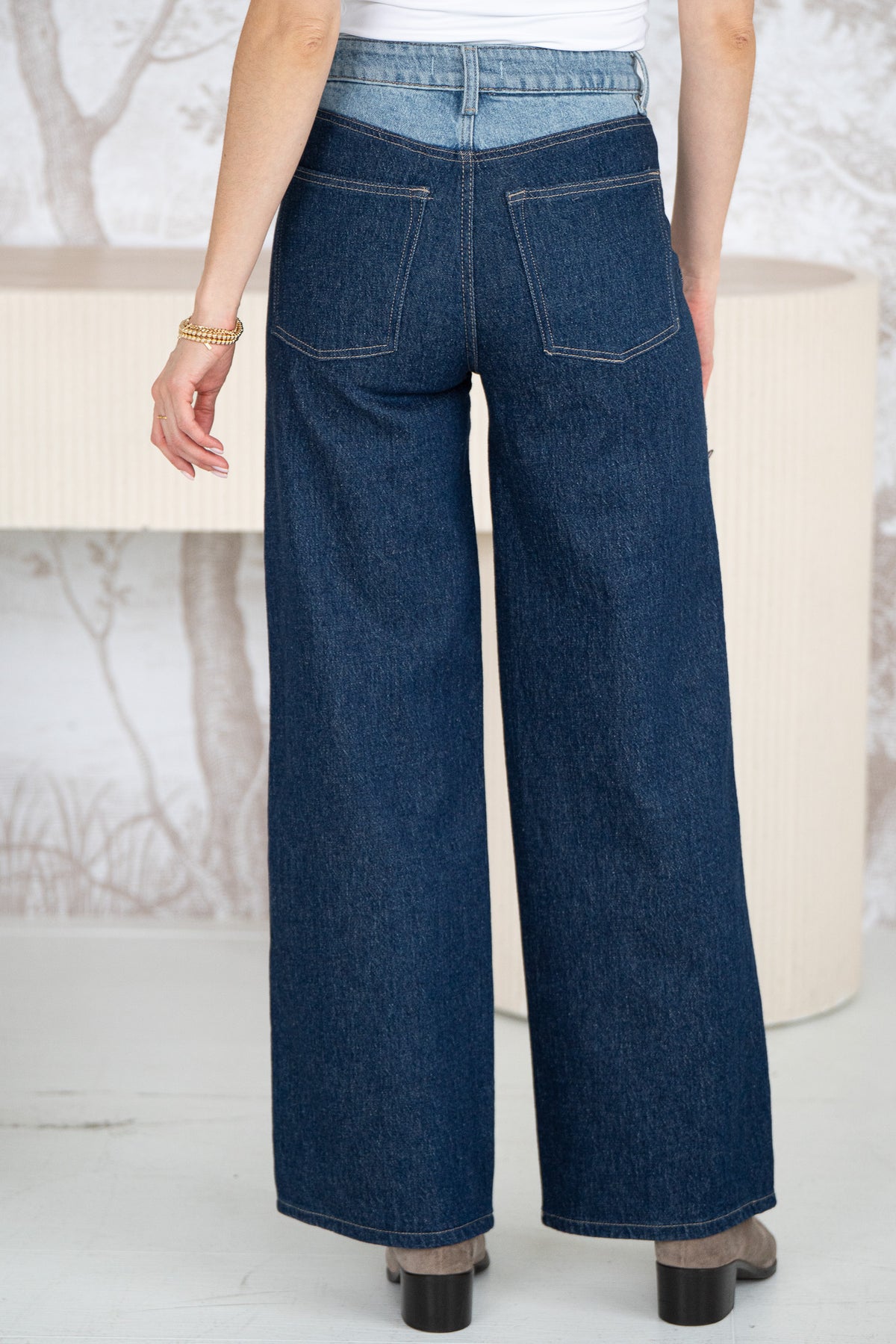 ALL MIXED UP WIDE LEG JEANS