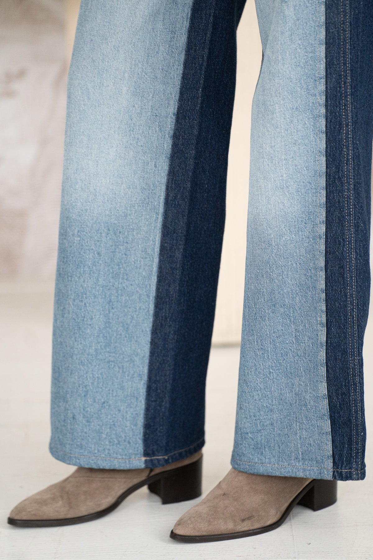 ALL MIXED UP WIDE LEG JEANS