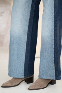 ALL MIXED UP WIDE LEG JEANS