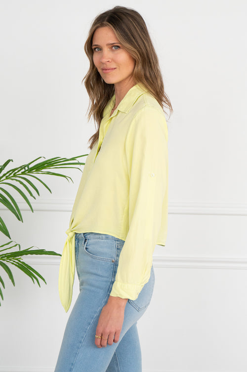 CHARLES TIE FRONT BLOUSE