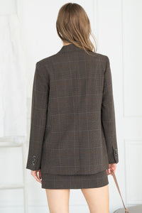 BACKUP PLAN PLAID BLAZER