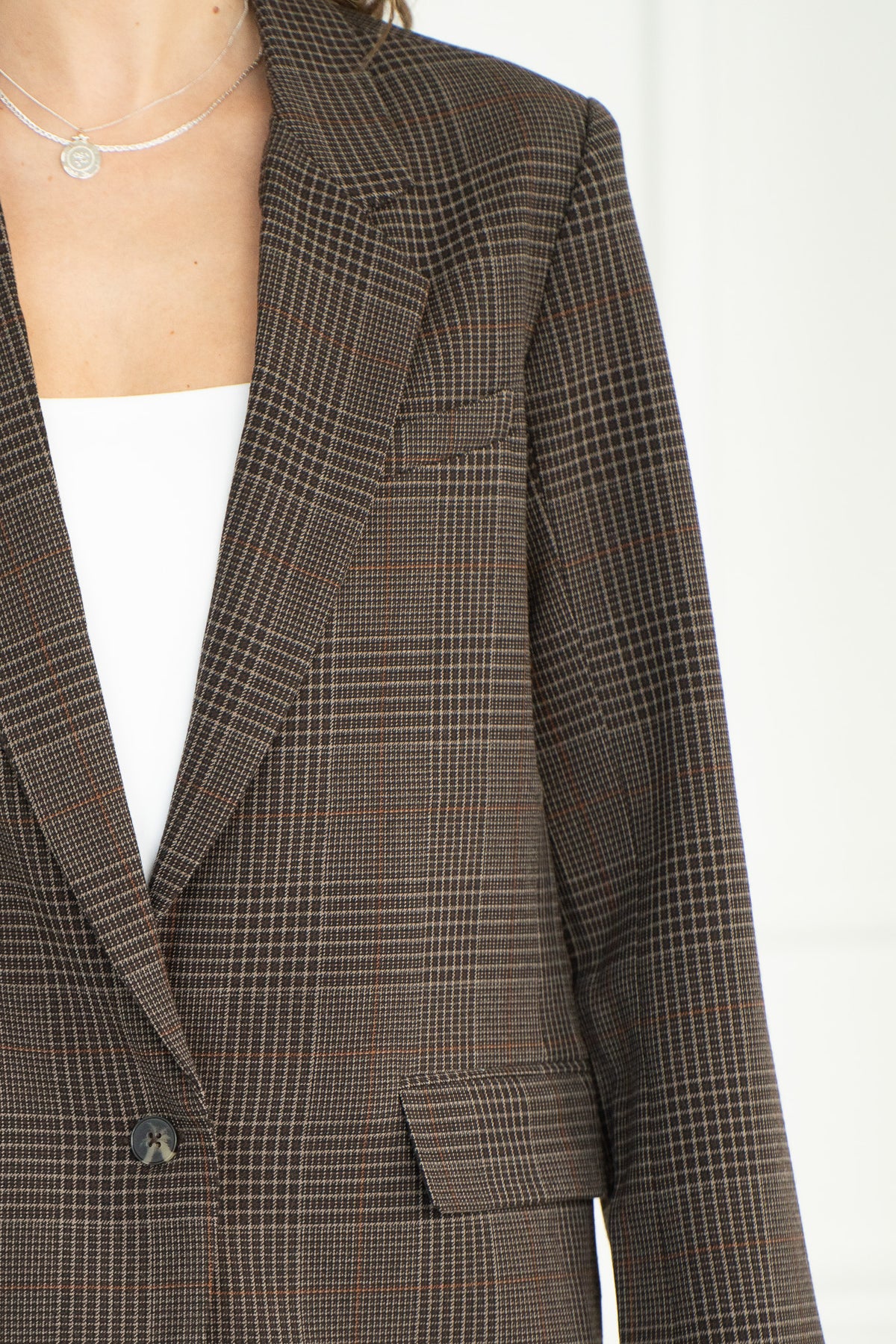 BACKUP PLAN PLAID BLAZER