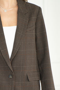 BACKUP PLAN PLAID BLAZER
