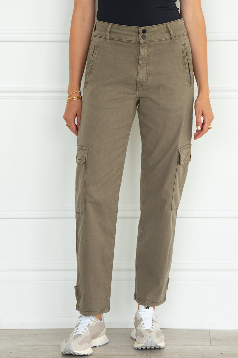 ELSIE LUXE TWILL CARGO PANTS-OL