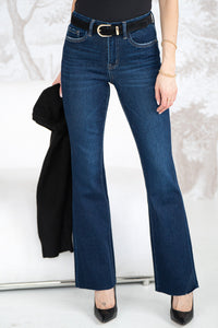 SKYLAR RAW HEM BOOTCUT JEANS