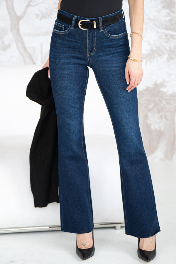 SKYLAR RAW HEM BOOTCUT JEANS