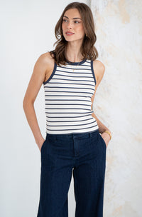 HADLEY STRIPE RIBBED TANK-SN