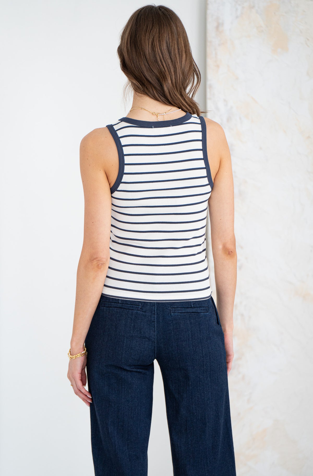 HADLEY STRIPE RIBBED TANK-SN