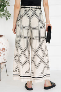 NAGEL PRINTED PANTS WITH BELT
