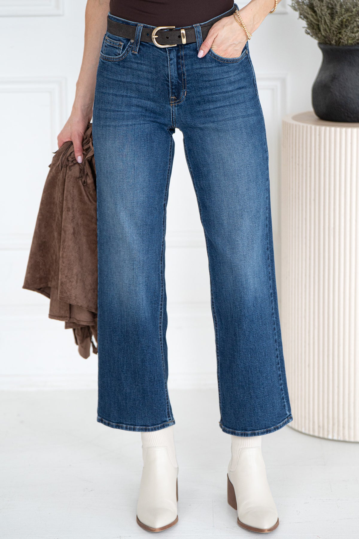 TOREY WIDE LEG JEANS-DB