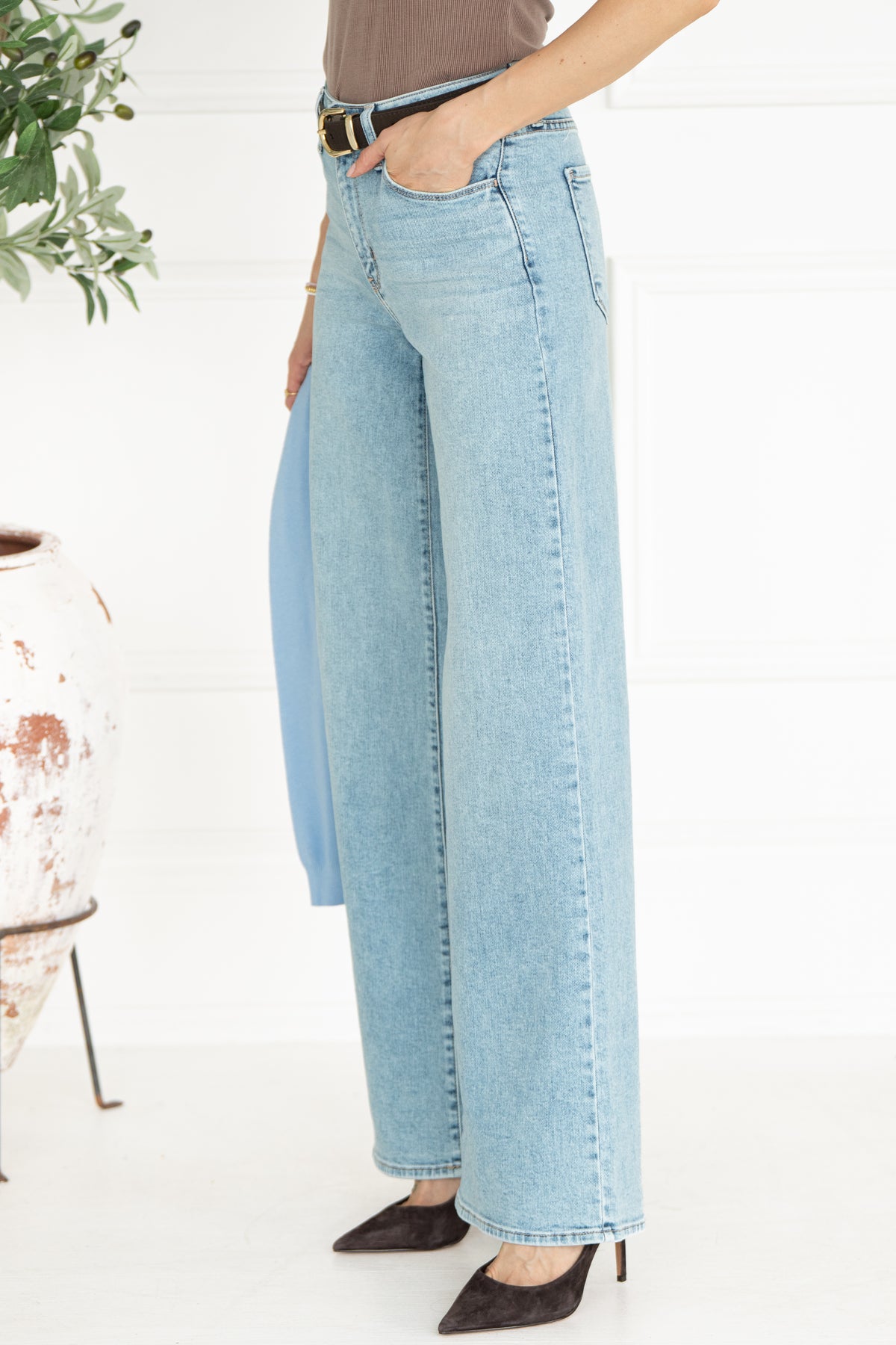CLICK WIDE LEG JEANS-LB