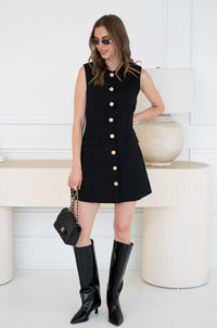 MILAN BUTTON DETAIL DRESS
