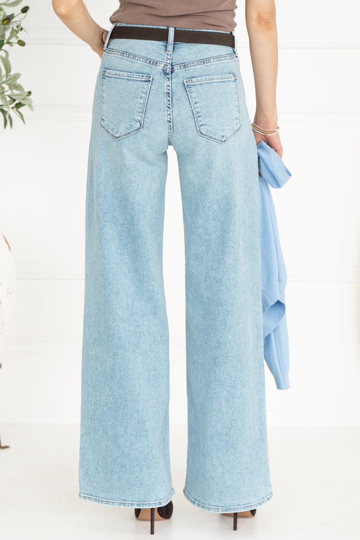 CLICK WIDE LEG JEANS-LB