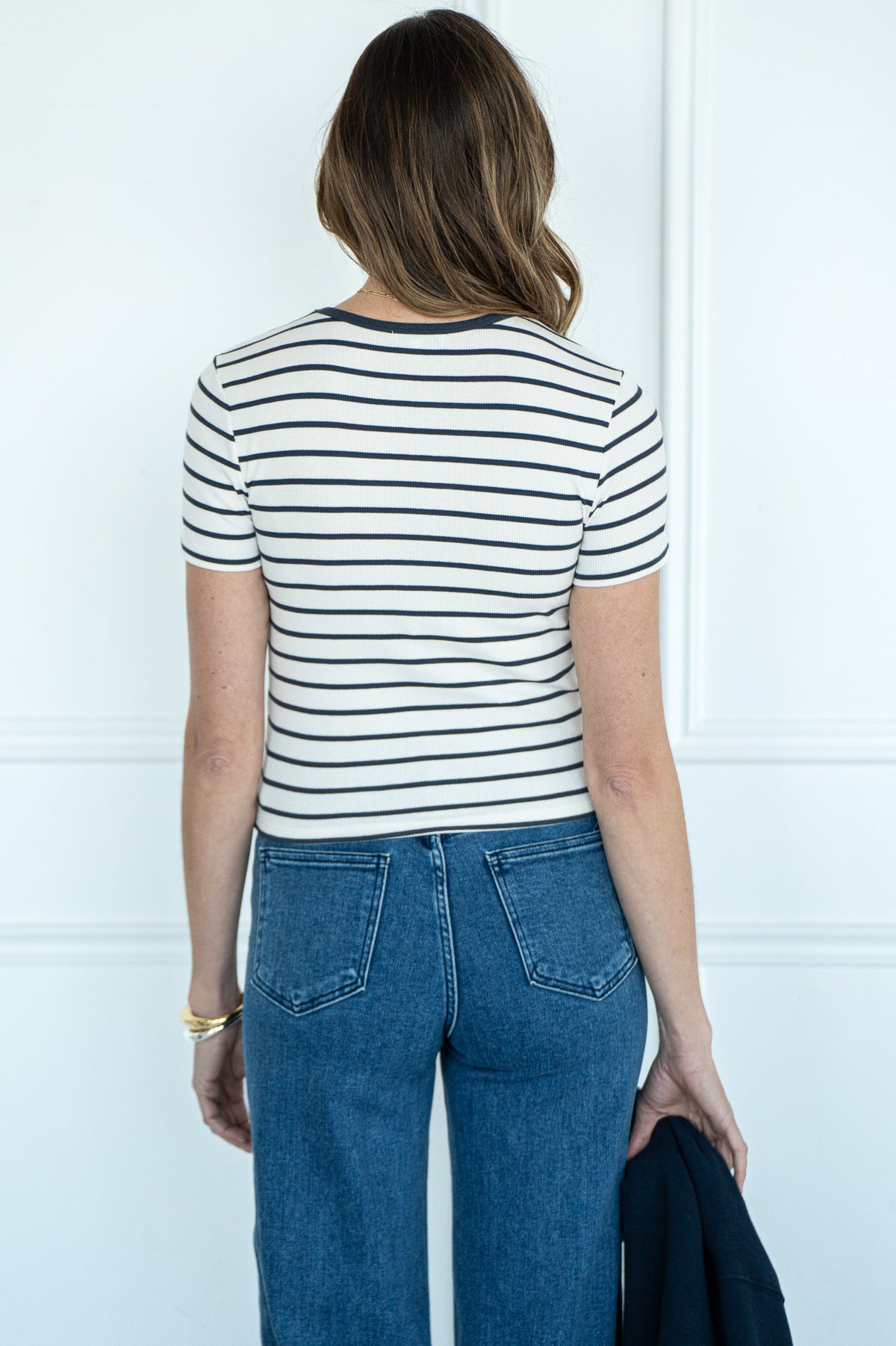 SAXTON STRIPED RIB TEE-SN