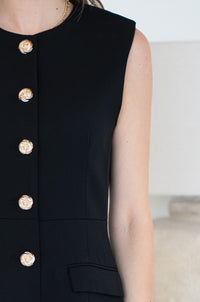 MILAN BUTTON DETAIL DRESS