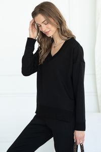AUSTIN LUX V NECK PULLOVER