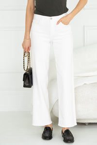 OAKLEY SLIM WIDE LEG JEANS-WH