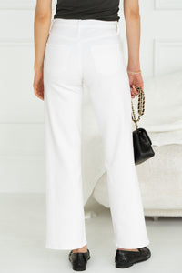 OAKLEY SLIM WIDE LEG JEANS-WH