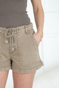 AURA STRETCH TWILL CARGO SHORTS