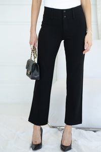 DOUBLE SNAP STRAIGHT PONTE TROUSER