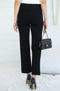 DOUBLE SNAP STRAIGHT PONTE TROUSER