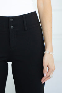 DOUBLE SNAP STRAIGHT PONTE TROUSER