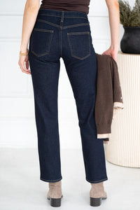 OMI MID RISE STRAIGHT LEG JEANS-DB