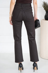 AMERICANO COATED STRAIGHT LEG JEANS-BR