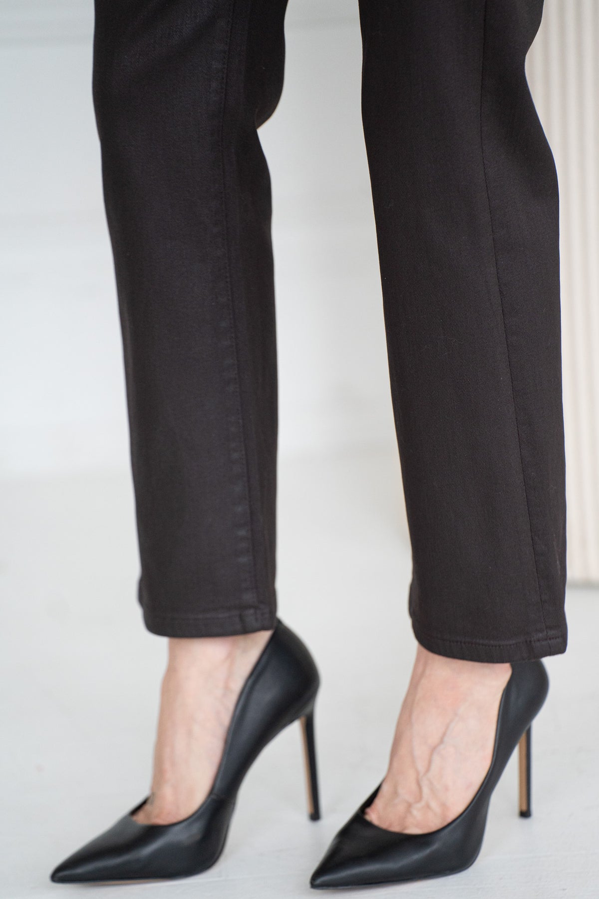 AMERICANO COATED STRAIGHT LEG JEANS-BR